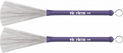VIC FIRTH HB Heritage Brush -- металлические барабанные щётки, прорезинненая ручка, выдвижные, 