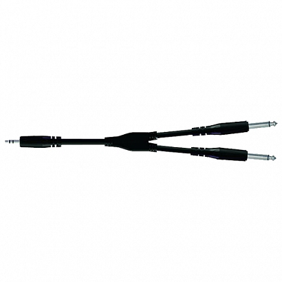 PROEL BULK505LU 3 --  , 3.5 jack stereo - 2x6.3 mono jack,  - 3 m