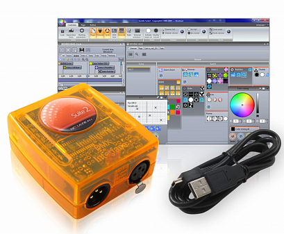 SUNLITE-BC -- компьютерный DMX-интерфейс для управления световыми приборами. 512 каналов