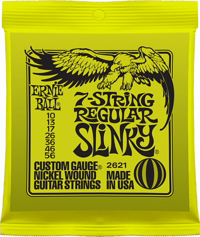 ERNIE BALL 2621 --  ������ ��� 7-�� �������� ������������� Regular Slinky (10-13-17-26-36-46-56)