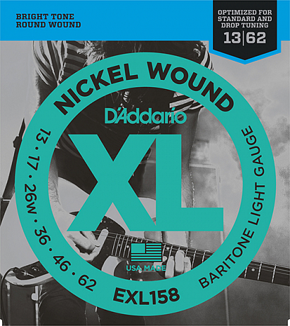 D'ADDARIO EXL158 XL NICKEL WOUND -- ������ ��� ������������� Baritone-Light 13-62