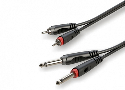 ROXTONE RACC150/6 -- �����-������, 2 x RCA - 2 x 6,3 mono Jack,  6�