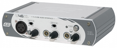 ESI U46 XL  -- �������������� USB 4�6, ������ 4�6, Mic x 1XLR (+48V), Inst Hi-Z 1/4'TRS, ��������, R