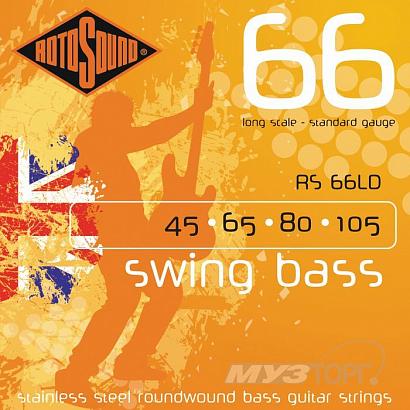 ROTOSOUND RS66LD BASS STRINGS STAINLESS STEEL -- ������ ��� ���������, �����, 45-105