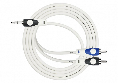 KIRLIN LGY-364L 2M BK -- кабель соединительный, стерео джек 3,5 - 2xRCA ,  длина 2 м.