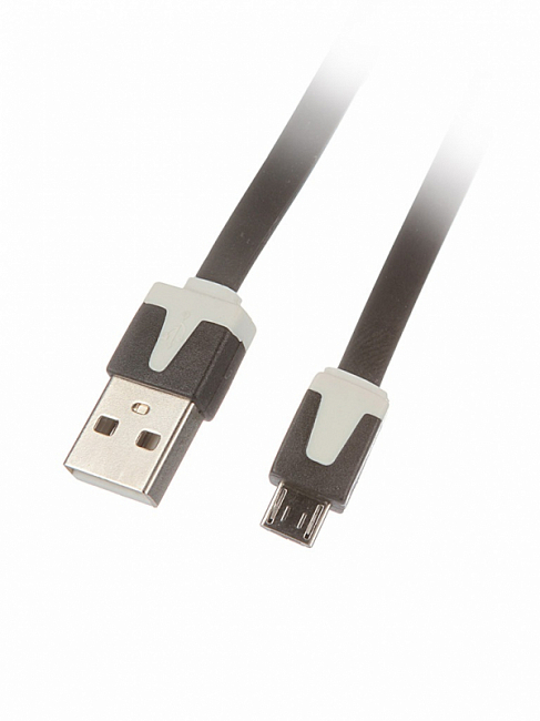 MrCABLE MDU2.AMC.M-01-FT(Black) -- кабель USB, A male < = 1,0м= >micro-USB, цвет черный. длина 1м