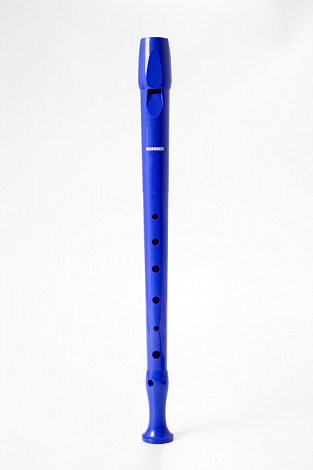 HOHNER B9508DB -- блокфлейта сопрано, немецкая система, пластик, 1 часть, цвет синий