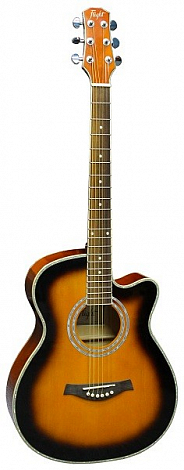 FLIGHT F-230C SB -- акустическая гитара, Фолк с вырезом. верхняя дека - ель, цвет - SunBurst