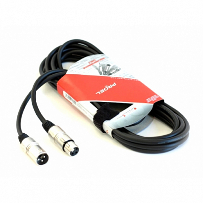 PROEL BULK250LU10 --  микрофонный кабель, XLR папа <->XLR мама, длина - 10 m