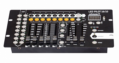 STAGE 4 LED PILOT 16/10 -- контроллер управления светом 16 приборов по 10 каналов каждый. DMX512/RDM