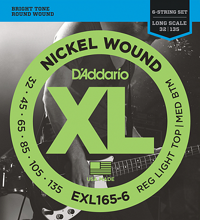 D'ADDARIO EXL165-6 XL NICKEL WOUND -- c����� ��� 6-�������� ���-������  Long RLTMB 32-135