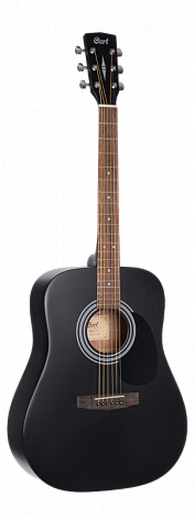 CORT AD810-BKS -- акустическая гитара дредноут, верхняя дека: ель, цвет: черный, матовый