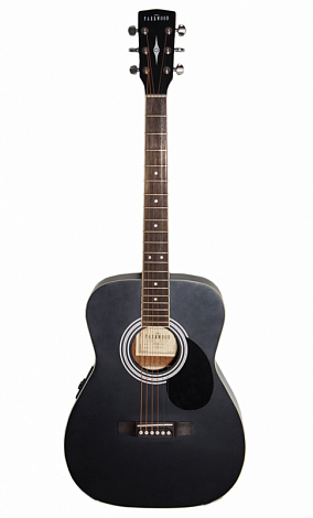 PARKWOOD PF51E-WBAG-BKS -- электро-акустическая гитара с чехлом, цвет черный