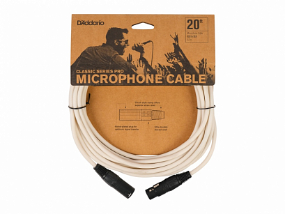 D'ADDARIO PW-CPMIC-20WH Classic Series Pro -- ����������� ������, 6�, �����