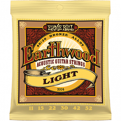 ERNIE BALL 2004 --     Earthwood 80/20 Bronze Light (11-15-22w-30-42-52)