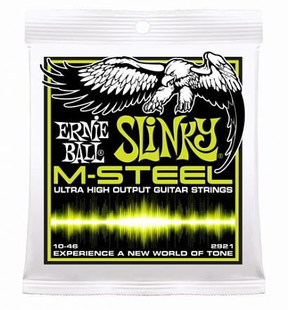 ERNIE BALL 2923 -- струны для электрогитары, M-steel Super Slinky 9-11-16-24w-32-42