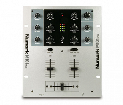 NUMARK M101USB -- DJ ������, 2-���������, �����: 2 phono, 2 ��������, 1 ����������� ������� USB-����